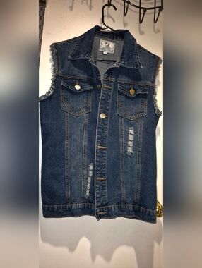 Demin Vest , Bought Says Size Small I Would Say Mens